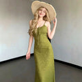 Sexy Beach-Style Strap Dress With Built-in Padded Bra