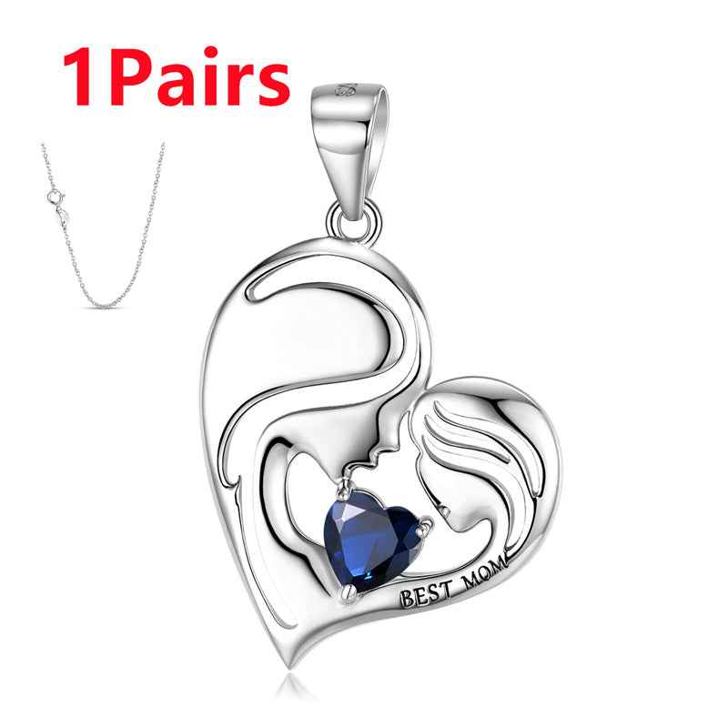 S925 Sterling Silver Best Mom Necklace Mother's Day Series Necklace