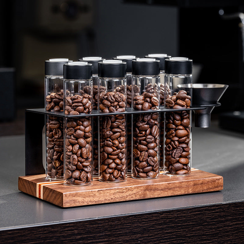 Coffee Bean Portioning Bottle Display Rack