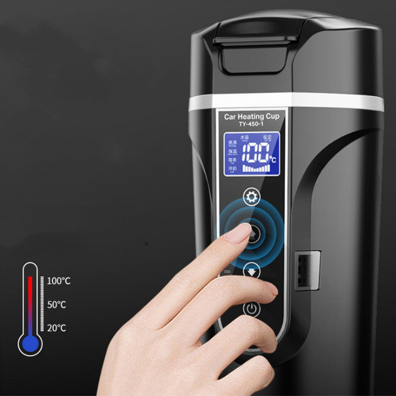 Tragbare Auto-Flasche Smart Touch Digitalanzeige Isolierbecher Zuhause Reisen Heizbecher Wasserflasche