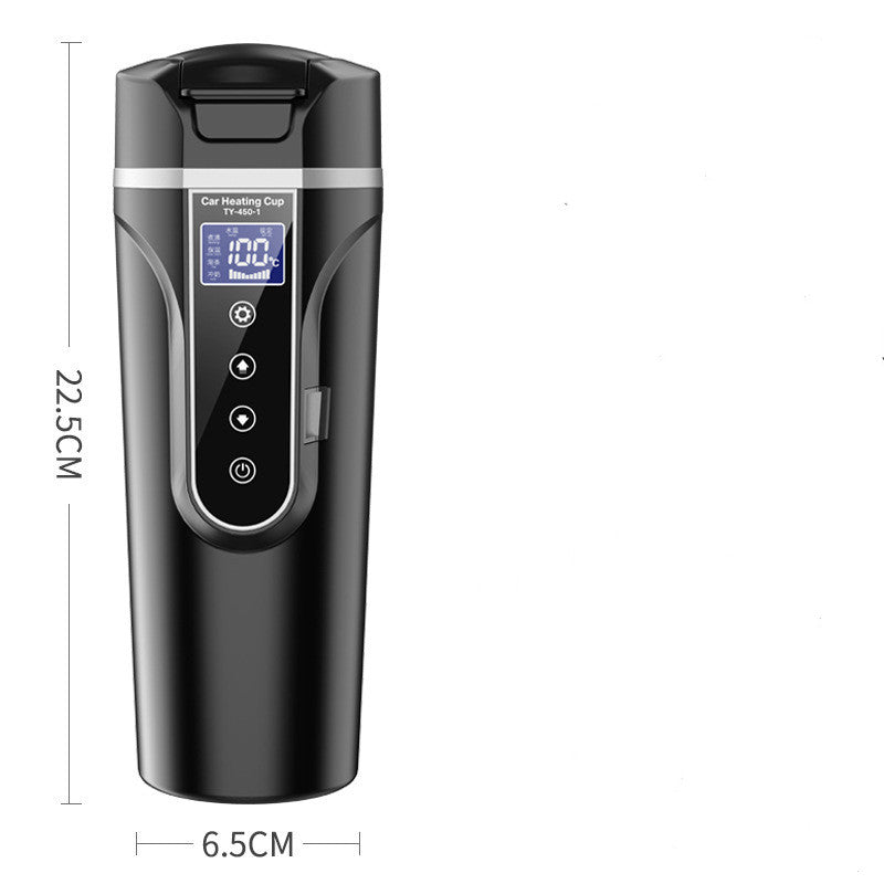 Tragbare Auto-Flasche Smart Touch Digitalanzeige Isolierbecher Zuhause Reisen Heizbecher Wasserflasche