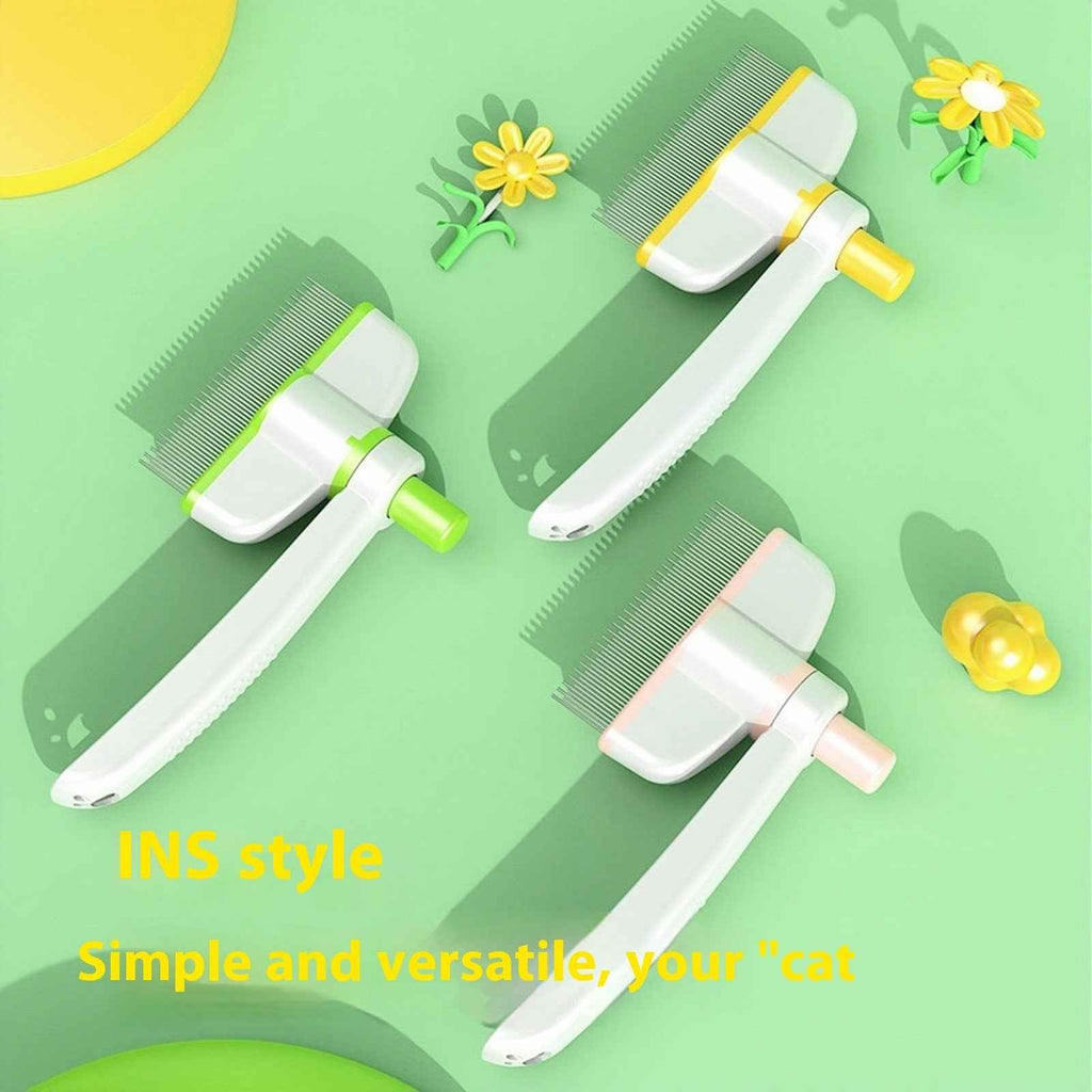 Cat Comb Tie Removal Floating Hair Magic Long Hair Pet Self-Cleaning Row Dog Cat Comb Grooming Supplies Flea Removal Brush Pets Products