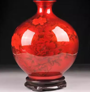 陶瓷花瓶现代时尚展示架陶瓷瓶摆件
