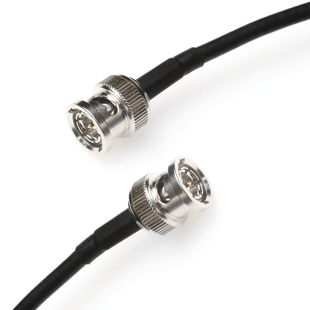 Alvin's Cables 12G SDI Cable Flexible, BNC Male to Male Right Angle for RED Komodo| Atomos Monitor 75 Ohm Shielded Cable for 4K Video Camera 50cm|19in