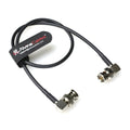 Black SDI video cable with BNC male connectors, flexible shielded cord