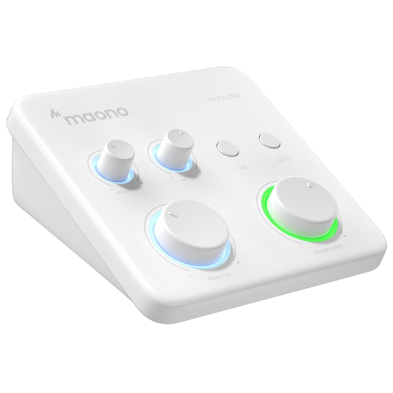 MAONO USB音频接口适用于PC：带XLR输入、24位/192kHz路由软件、LOOPBACK、ASIO驱动，适用于录音、家庭工作室、吉他、播客、直播、DAW（PS22 Lite 黑）
