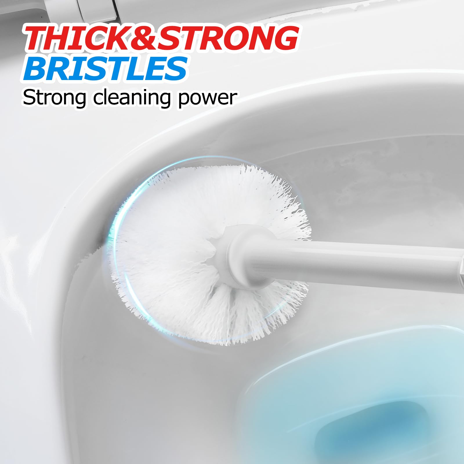 FORASTO 2 in 1 Toilet Plunger and Brush Set，Extended Handle Plunger，Toilet Bowl Brush Plunger Set, Bathroom Cleaning Tools ，Toilet Brush Plunger Combo，Cleaning Brush，Bathroom Cleaning Supplies