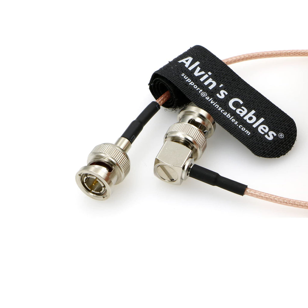 Alvin's Cables 3G SDI Cable BNC to BNC Cable Thin Flexible for Sony FS5| FS7| FX6, for Canon C300, Blackmagic URSA Camera, Atomos Ninja| Shogun Monitor, Right Angle 60CM| 2ft