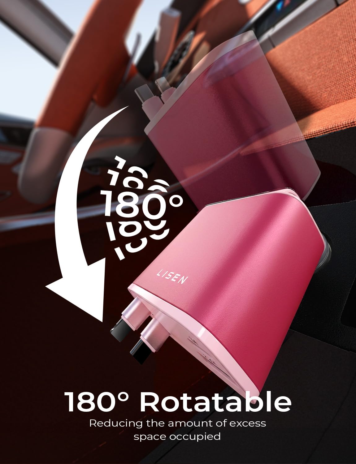 LISEN einziehbares Auto-Ladegerät, Geschenke zum Muttertag 2026, 84W Auto-Ladegerät USB C Schnellladung, Geschenke für Mama Papa Ihn Sie, Reiseutensilien Autozubehör für Männer Frauen Geschenke für iPhone 17 16 15 14 13