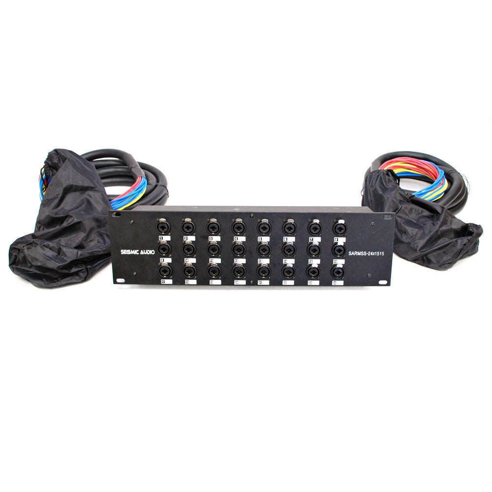 Seismic Audio SARMSS-16x515 Rackmount 16-Kanal XLR TRS Kombi Splitter Snake Kabel – 1,5 m & 4,5 m XLR-Kabelstränge