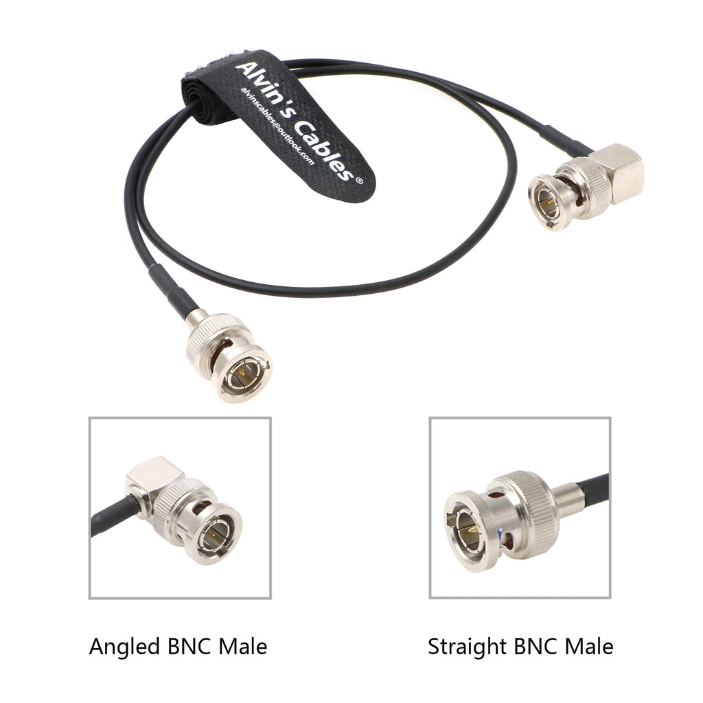 Alvin's Cables 3G SDI Cable BNC to BNC Cable Thin Flexible for Sony FS5| FS7| FX6, for Canon C300, Blackmagic URSA Camera, Atomos Ninja| Shogun Monitor, Right Angle 60CM| 2ft