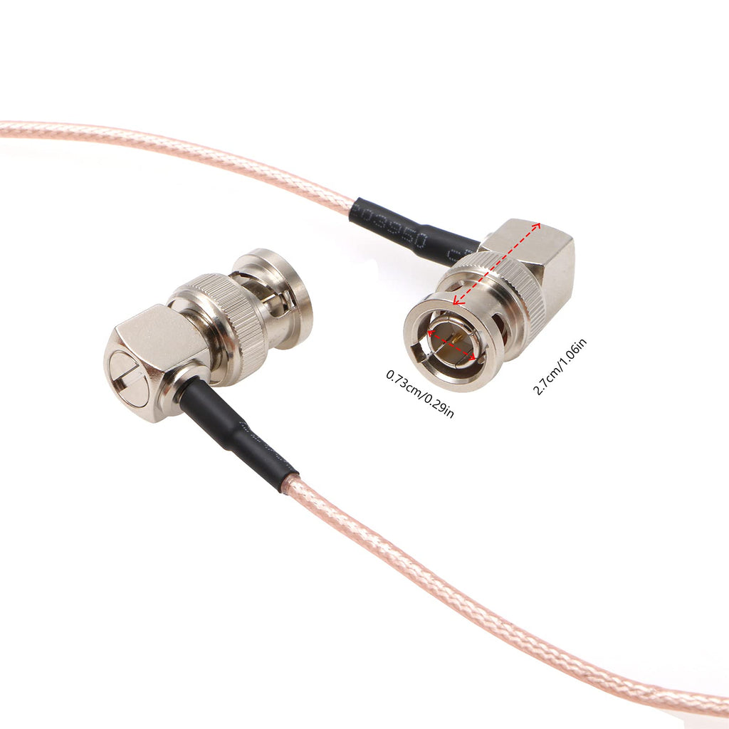 Alvin's Cables 3G SDI Cable BNC to BNC Cable Thin Flexible for Sony FS5| FS7| FX6, for Canon C300, Blackmagic URSA Camera, Atomos Ninja| Shogun Monitor, Right Angle 60CM| 2ft