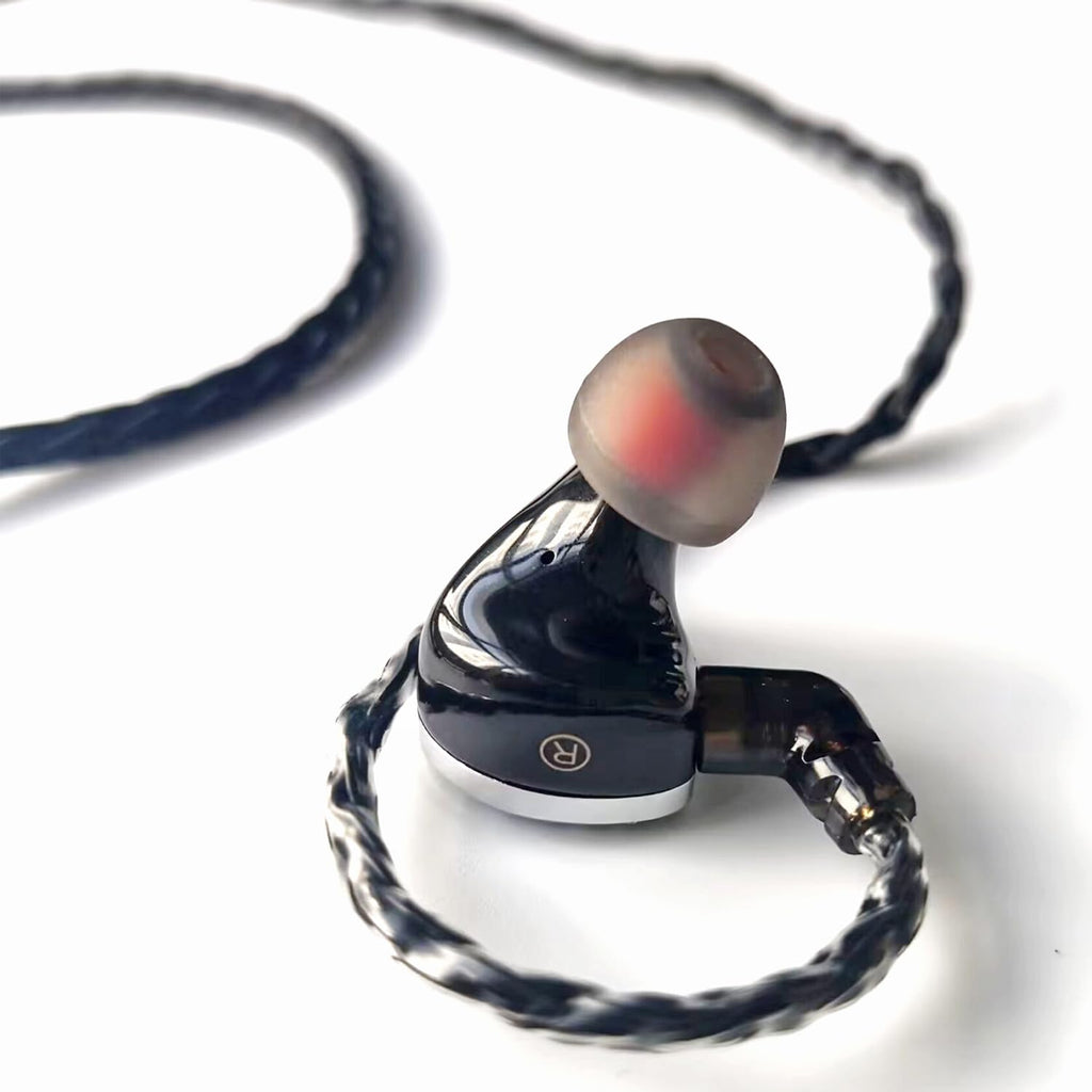 IEM Upgrade Cable, 16 Core Silver Plated Earphone Upgraded Cords, QDC-C Pin 1.5m in Ear Monitor Cable for KZ ZS10 ZSN PRO AS16 CCA CRA C12(Recessed 2pin 3.5mm 4.9ft) Black