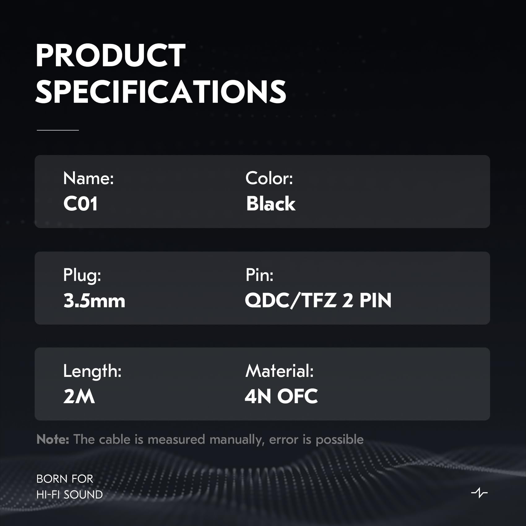 KZ ZS10 PRO Cable 2M IEM Cable in Ear Monitor Cable with 3.5mm Plug for KZ ZS 10 PRO/ZS10 PRO X/EDX PRO/ZAR/Castor/ZSN PRO/ZSN PRO X/ES4/ZSR//ZS10 PRO 2/ZS12 PRO X (3.5mm Without Mic, QDC)