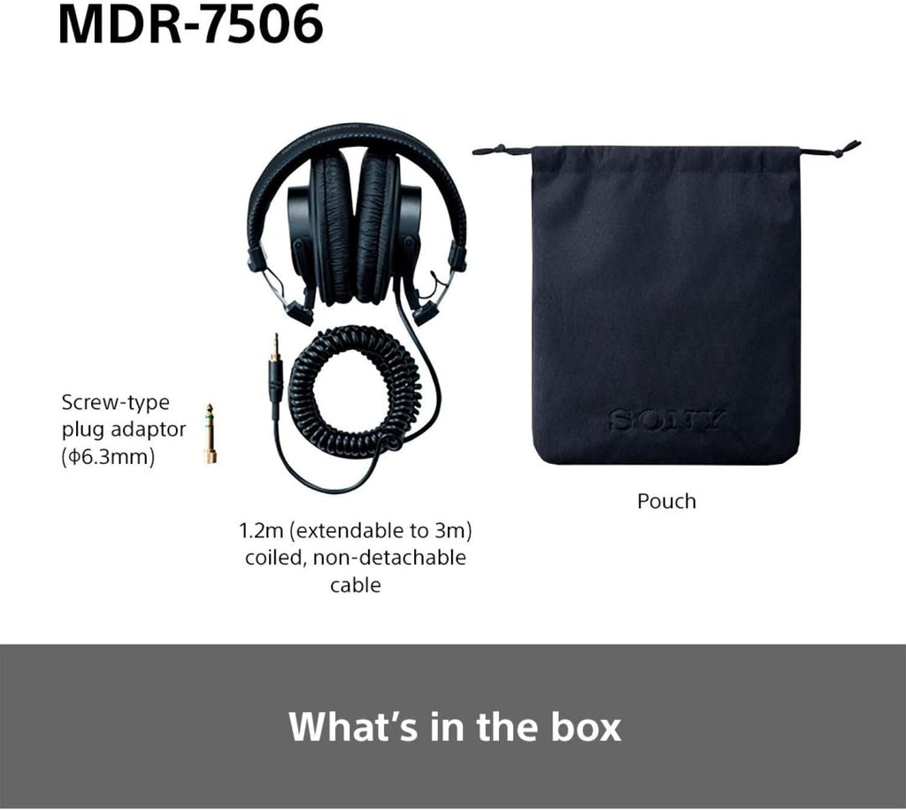 Sony MDR7506 Professioneller Großmembran-Kopfhörer