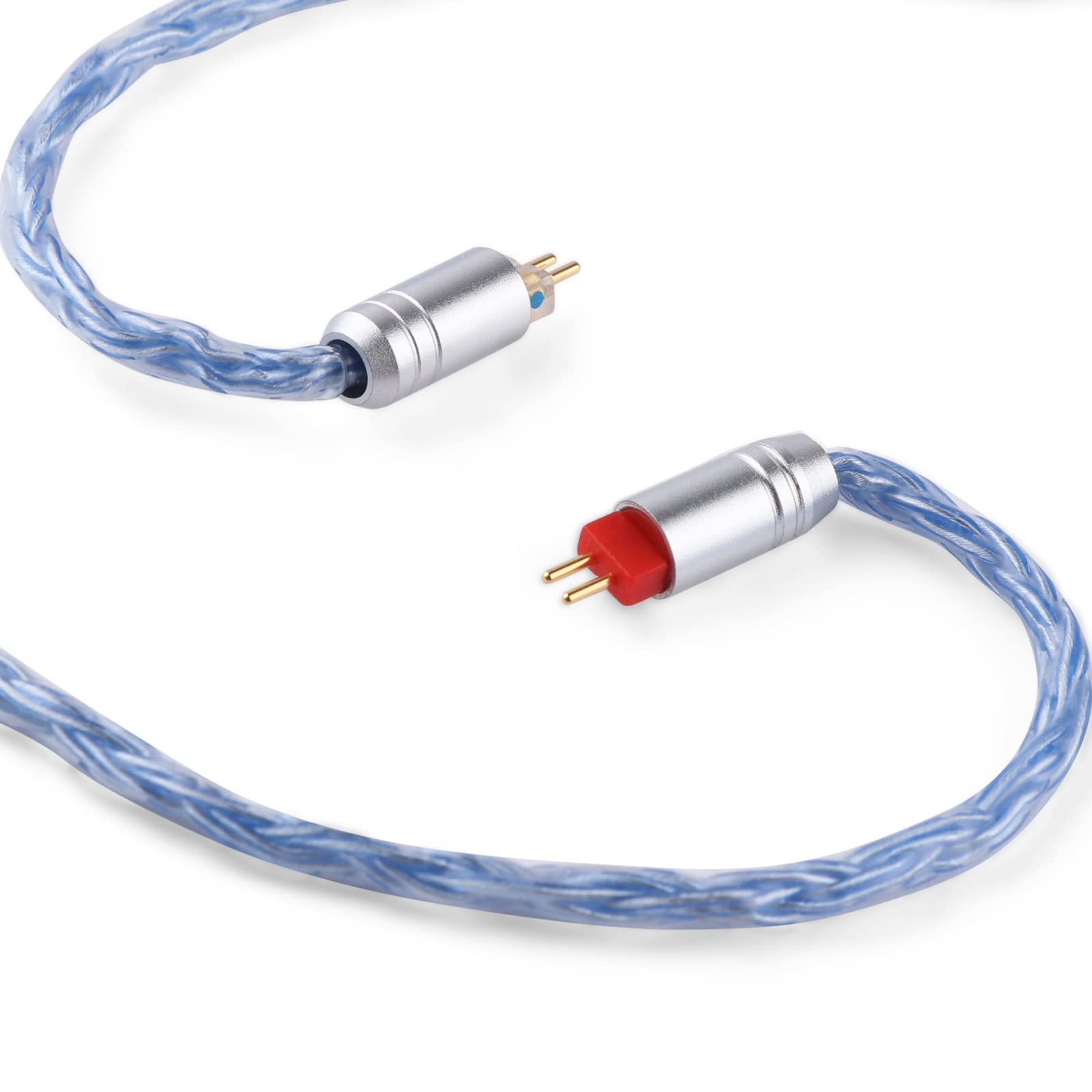 Linsoul Tripowin Zonie IEM Cable, 16 Core Silver Plated Earphone Upgraded Cords, 1.25m SPC in Ear Monitor Cable for 7hz Zero:2 Orchestra Lite Cadenza Hype4 Supermix4(2pin 0.78mm, 4.4mm)(Grey)