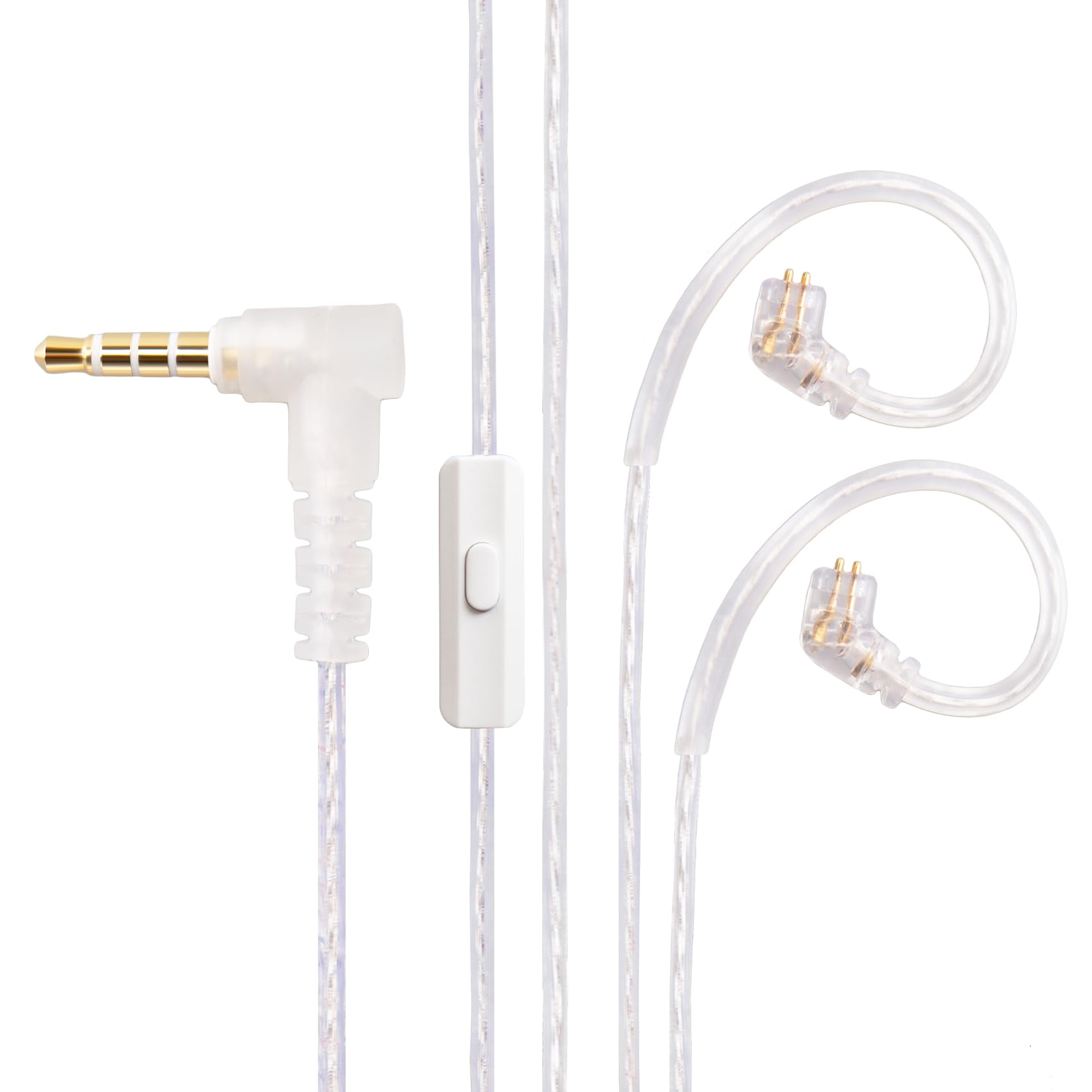 KZ CCA 2PIN IEM Earphone Cable, 4 Core High-Purity Copper Twisted IEMs Replacement Cable, Earbud Headphone Replacement Copper Extension Cable for KZ ZST ZSTX EDX ES4 AS10 CCA C10 C16 TRN V80 V90