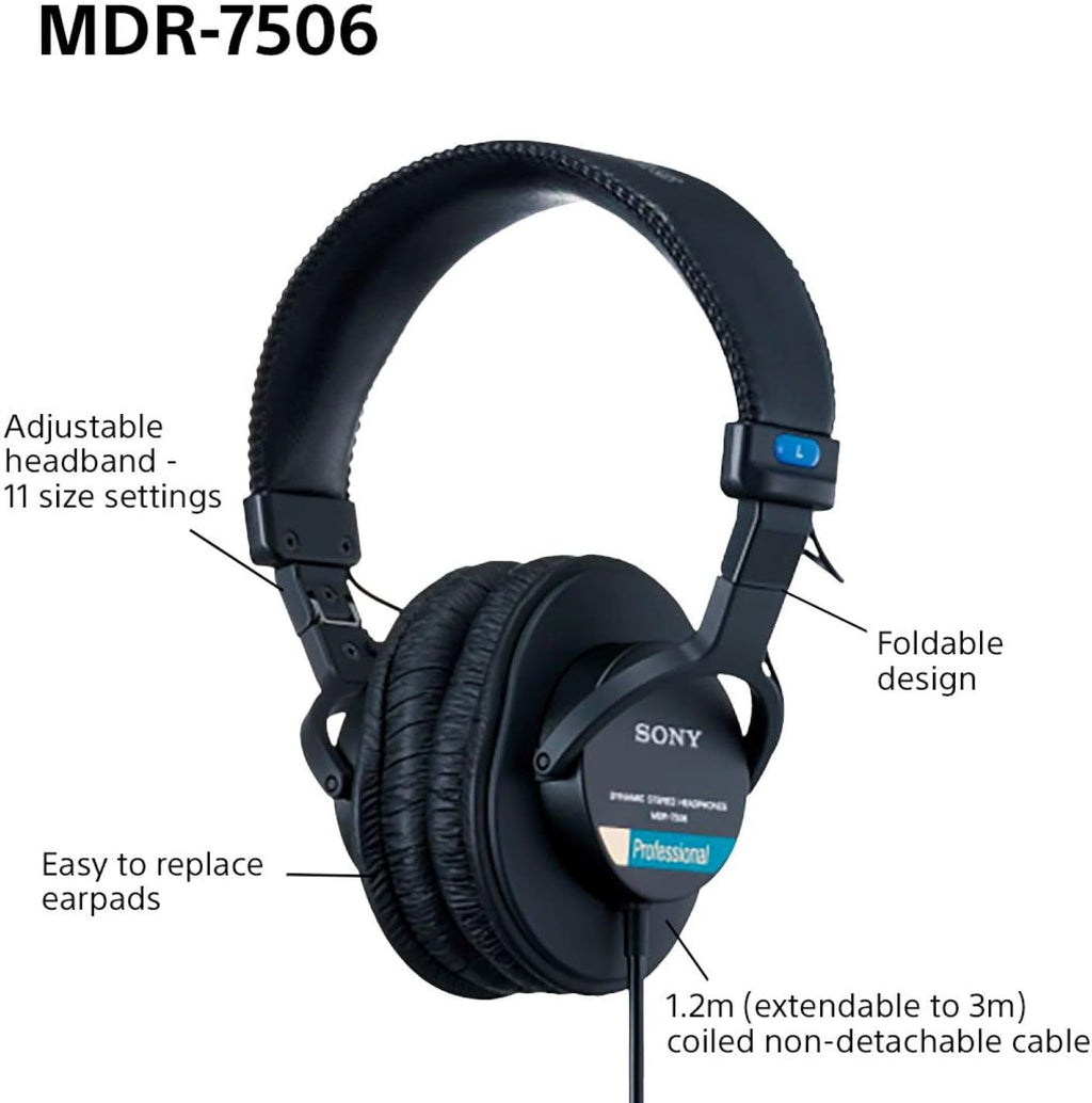 Sony MDR7506 Professioneller Großmembran-Kopfhörer