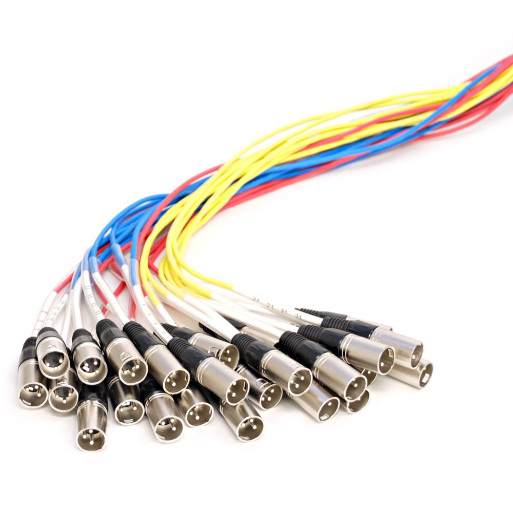 Seismic Audio SARMSS-16x515 Rackmount 16-Kanal XLR TRS Kombi Splitter Snake Kabel – 1,5 m & 4,5 m XLR-Kabelstränge