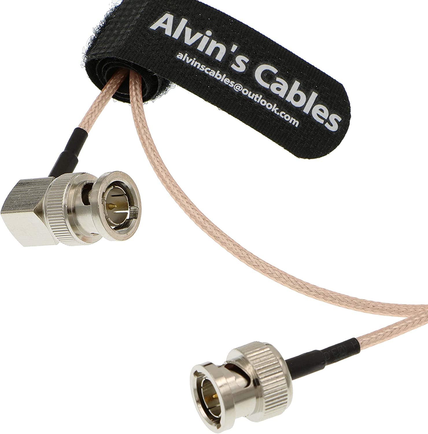 Alvin's Cables 3G SDI Cable BNC to BNC Cable Thin Flexible for Sony FS5| FS7| FX6, for Canon C300, Blackmagic URSA Camera, Atomos Ninja| Shogun Monitor, Right Angle 60CM| 2ft