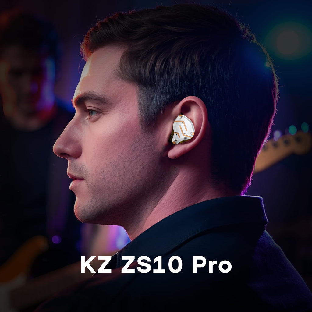لينسول KZ ZS10 Pro، سماعات أذن داخلية مزودة بـ 4 محركات BA و1 محرك DD، سماعات سلكية هاي فاي، سماعات ألعاب، سماعات IEM هجينة مع لوحة وجه من الفولاذ المقاوم للصدأ، كابل قابل للفصل للموسيقيين (بدون ميكروفون، أسود)