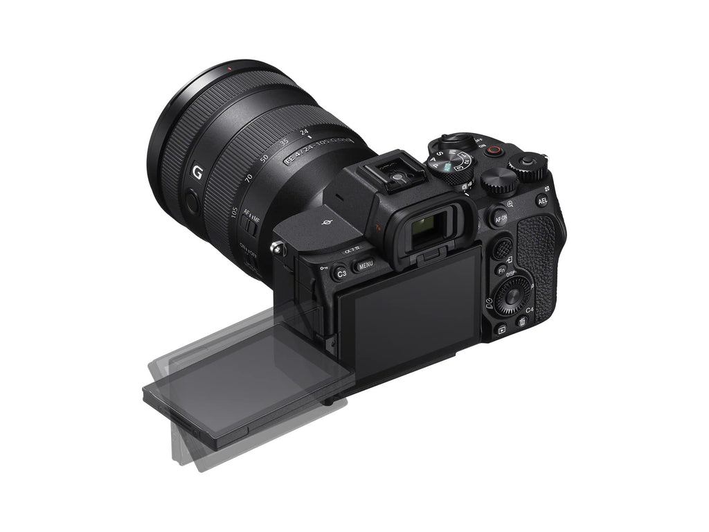 كاميرا سوني ألفا 7 IV بدون مرآة بإطار كامل مع عدسة قابلة للتبديل ومجموعة عدسات زووم 28-70 مم