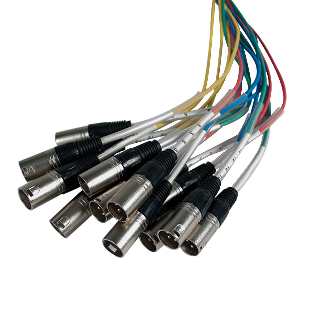 Seismic Audio SARMSS-16x515 Rackmount 16-Kanal XLR TRS Kombi Splitter Snake Kabel – 1,5 m & 4,5 m XLR-Kabelstränge