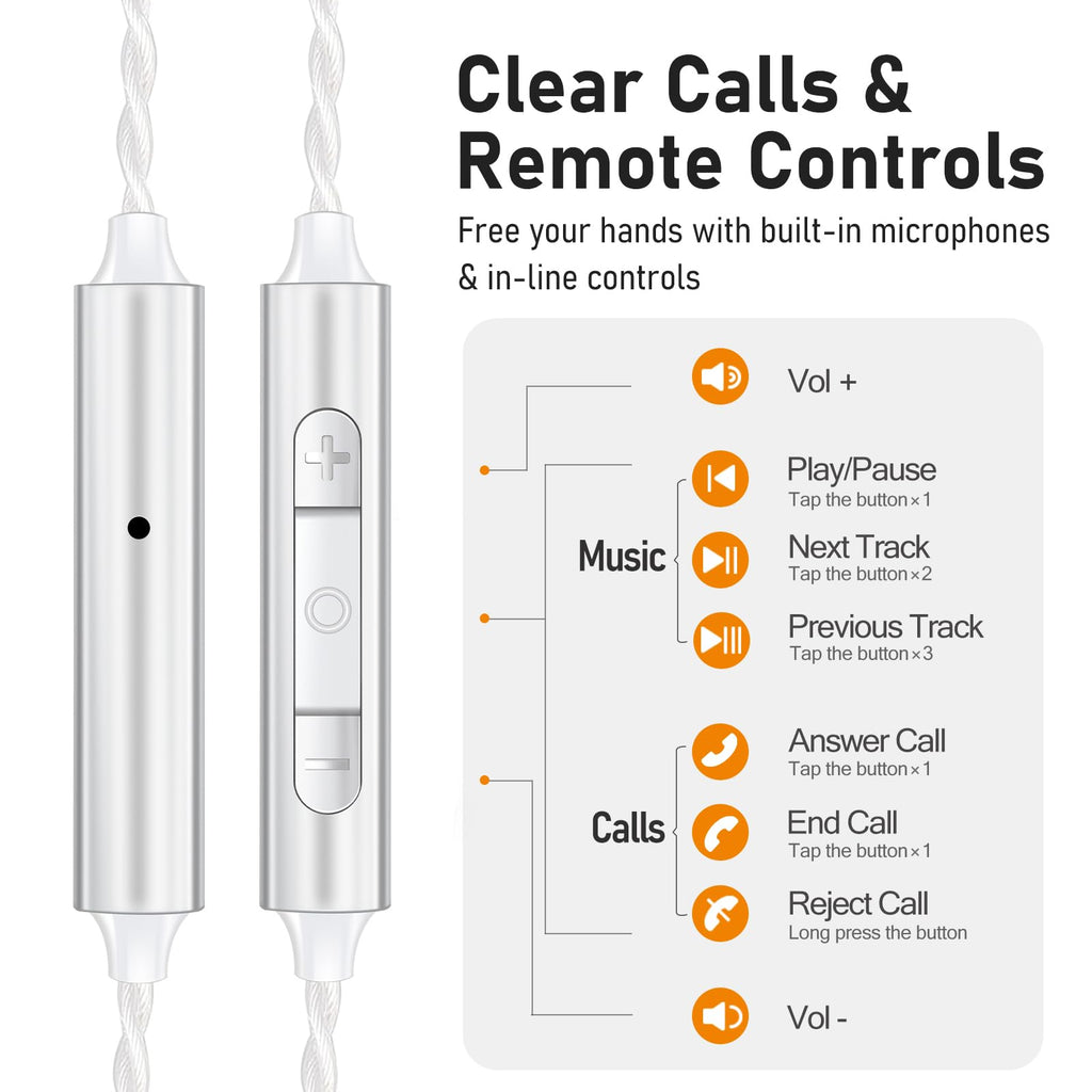 Vibes 202MC USB-C Wired Earbuds - USBC HiFi in Ear Headphones for iPhone 17/16/15 - Noise Isolating Ear Buds w/ Mic - Clear Sound, Deep Bass & Comfort-Fit Earphones - Silver Plated Cord, Carrying Case