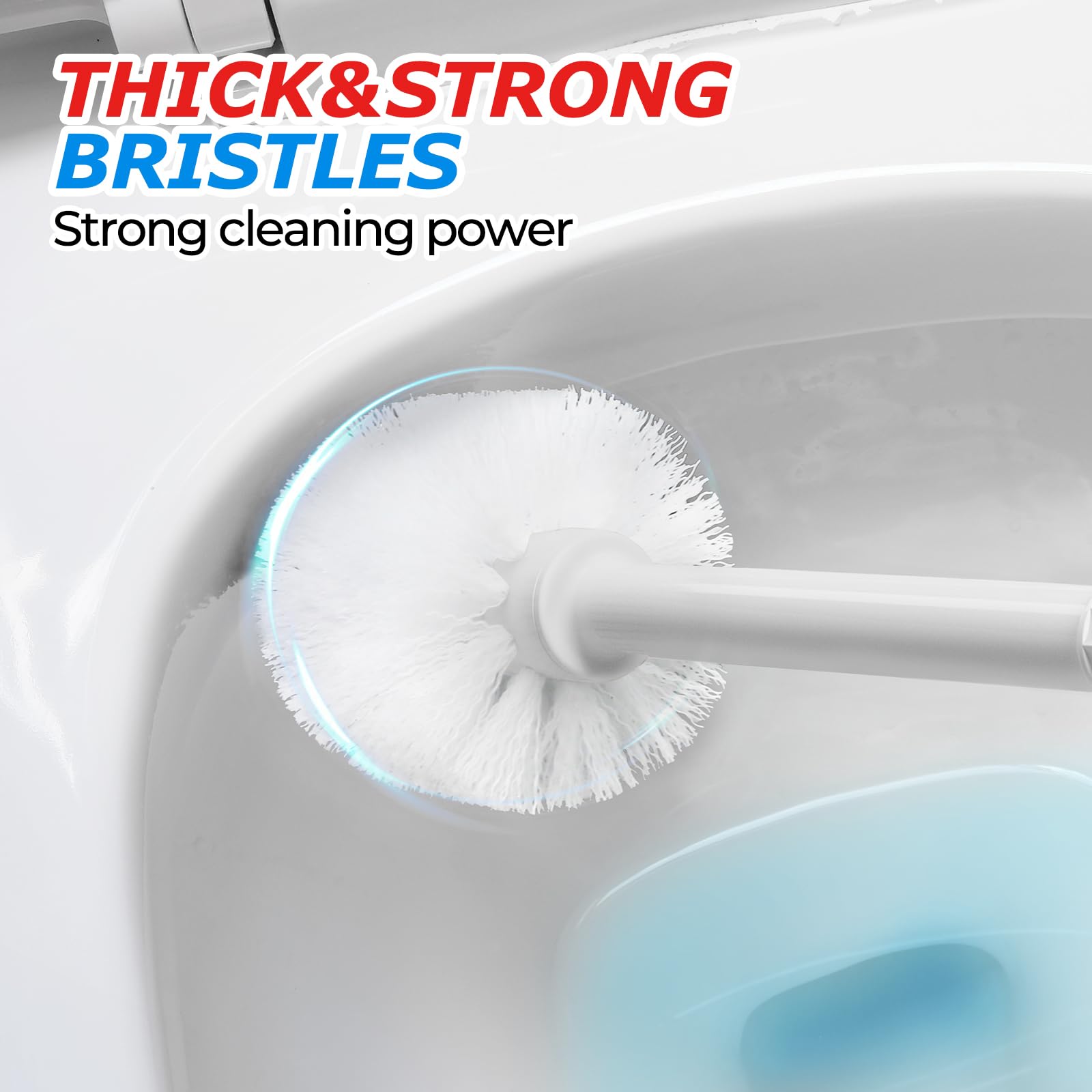 FORASTO 2 in 1 Toilet Plunger and Brush Set，Extended Handle Plunger，Toilet Bowl Brush Plunger Set, Bathroom Cleaning Tools ，Toilet Brush Plunger Combo，Cleaning Brush，Bathroom Cleaning Supplies