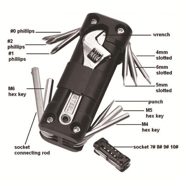 16-in-1 Portable Tool Set With Hex Screwdriver Bits