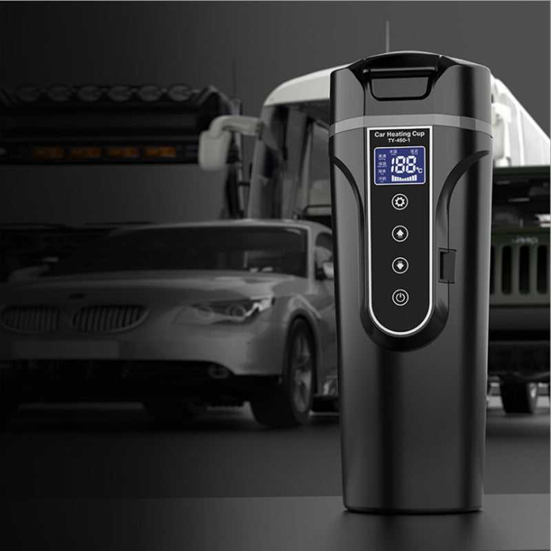 Tragbare Auto-Flasche Smart Touch Digitalanzeige Isolierbecher Zuhause Reisen Heizbecher Wasserflasche