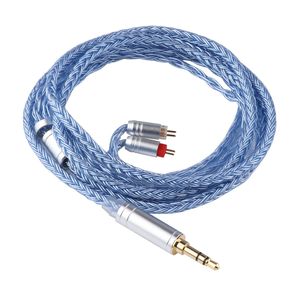 Linsoul Tripowin Zonie IEM Cable, 16 Core Silver Plated Earphone Upgraded Cords, 1.25m SPC in Ear Monitor Cable for 7hz Zero:2 Orchestra Lite Cadenza Hype4 Supermix4(2pin 0.78mm, 3.5mm)(Violet)