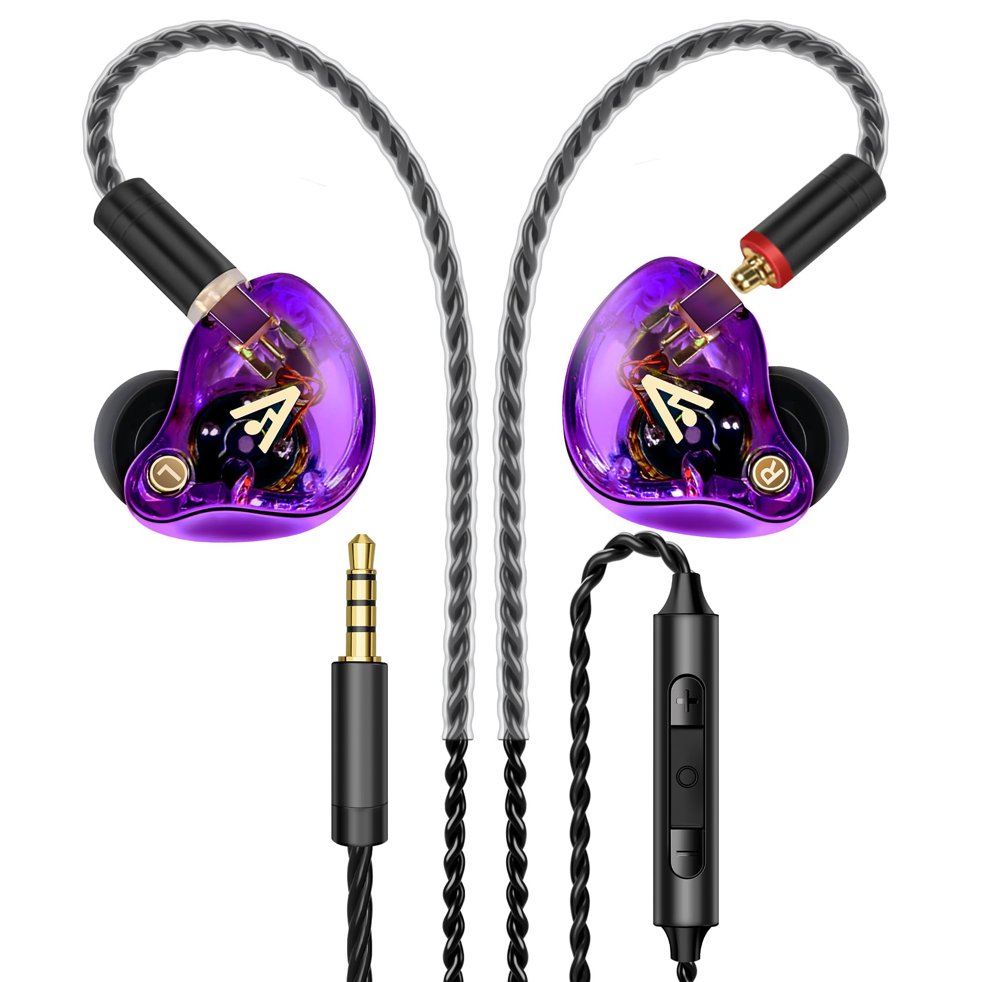 Vibes 202MC USB-C Wired Earbuds - USBC HiFi in Ear Headphones for iPhone 17/16/15 - Noise Isolating Ear Buds w/ Mic - Clear Sound, Deep Bass & Comfort-Fit Earphones - Silver Plated Cord, Carrying Case
