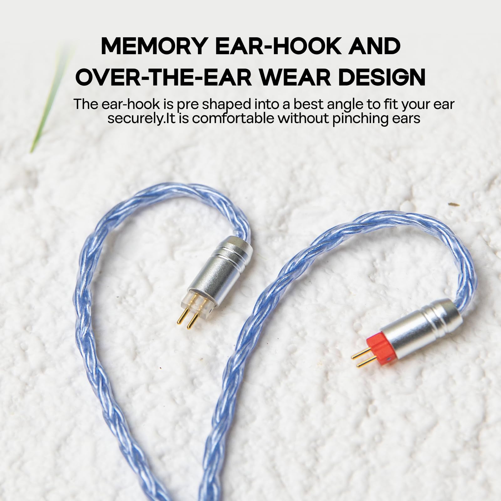 Linsoul Tripowin Zonie IEM Cable, 16 Core Silver Plated Earphone Upgraded Cords, 1.25m SPC in Ear Monitor Cable for 7hz Zero:2 Orchestra Lite Cadenza Hype4 Supermix4(2pin 0.78mm, 3.5mm)(Violet)