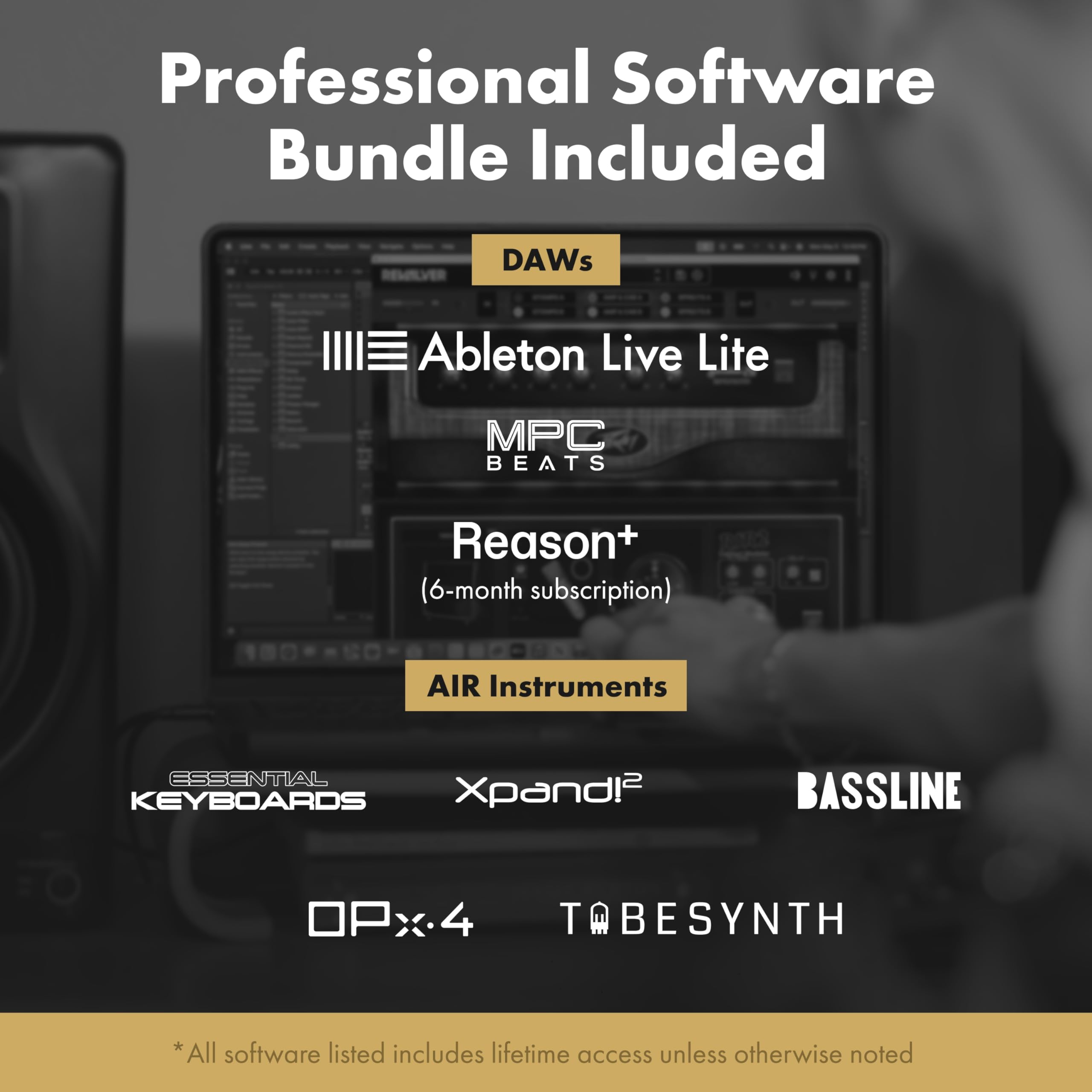 M-AUDIO M-Track Duo USB Audio Interface zum Aufnehmen, Streamen und Podcasting mit zwei XLR-, Line- und DI-Eingängen sowie einer Software-Suite