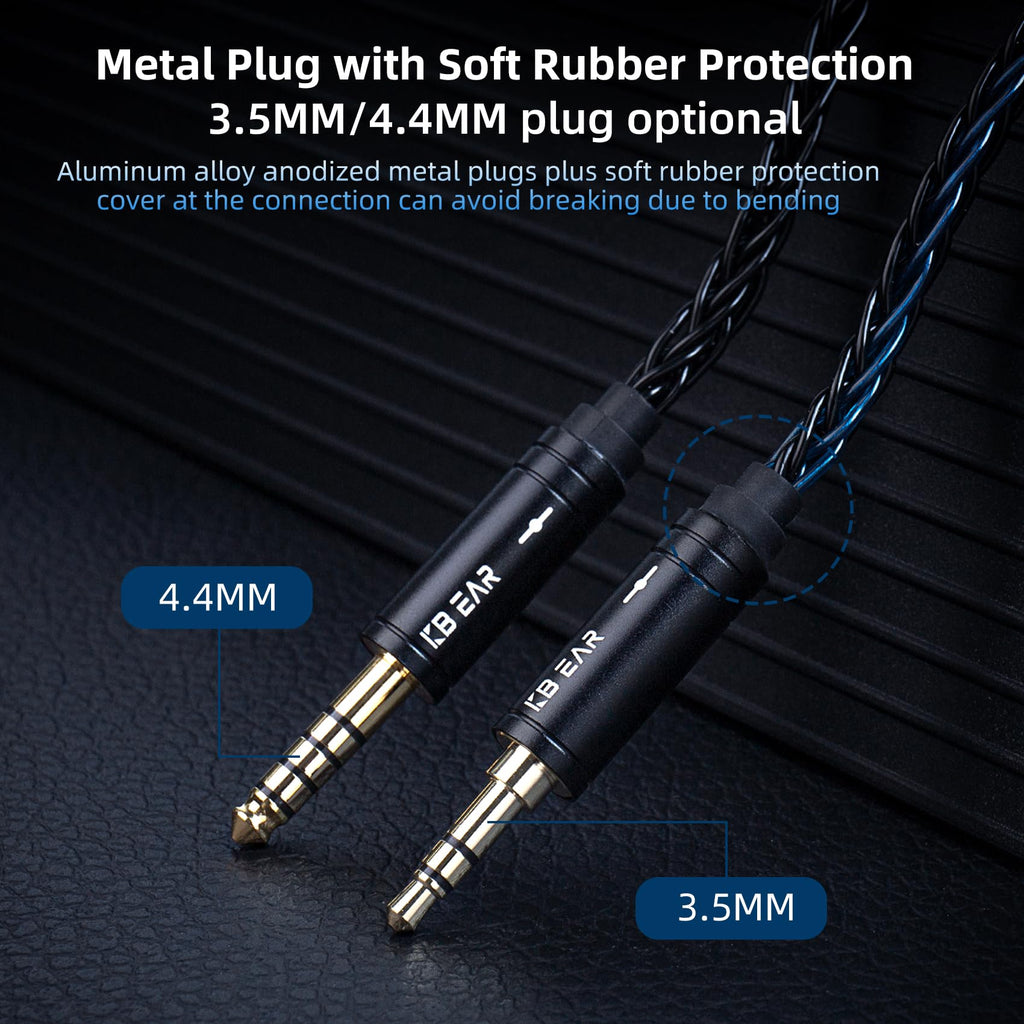 KZ CCA 2PIN IEM Earphone Cable, 4 Core High-Purity Copper Twisted IEMs Replacement Cable, Earbud Headphone Replacement Copper Extension Cable for KZ ZST ZSTX EDX ES4 AS10 CCA C10 C16 TRN V80 V90