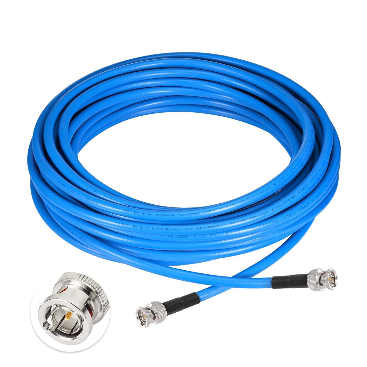Superbat SDI Cable BNC Cable 3G/6G/12G (Belden 1694A)，10FT/15FT/30FT/50FT/100FT/200FT,Supports HD-SDI/3G-SDI/4K/8K，SDI Video Cable Precision Video Cable(1Pcs)