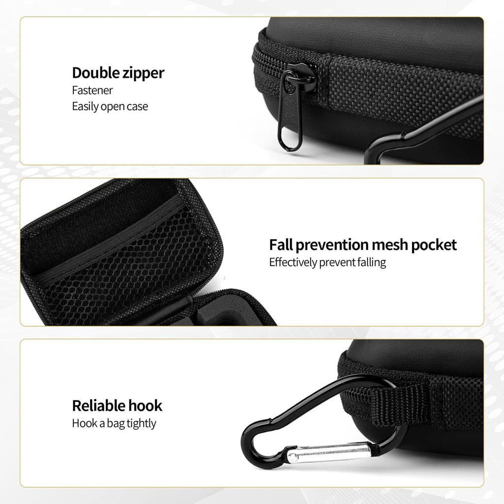 KZ ZS10 Pro IEM 入耳式监听器盒，带登山扣的 CCZ ZC02 耳机盒，适用于 CCA CRA、Shure SE215、Moondrop Chu、CCZ Melody、KBEAR KS1 的 EVA 旅行收纳包