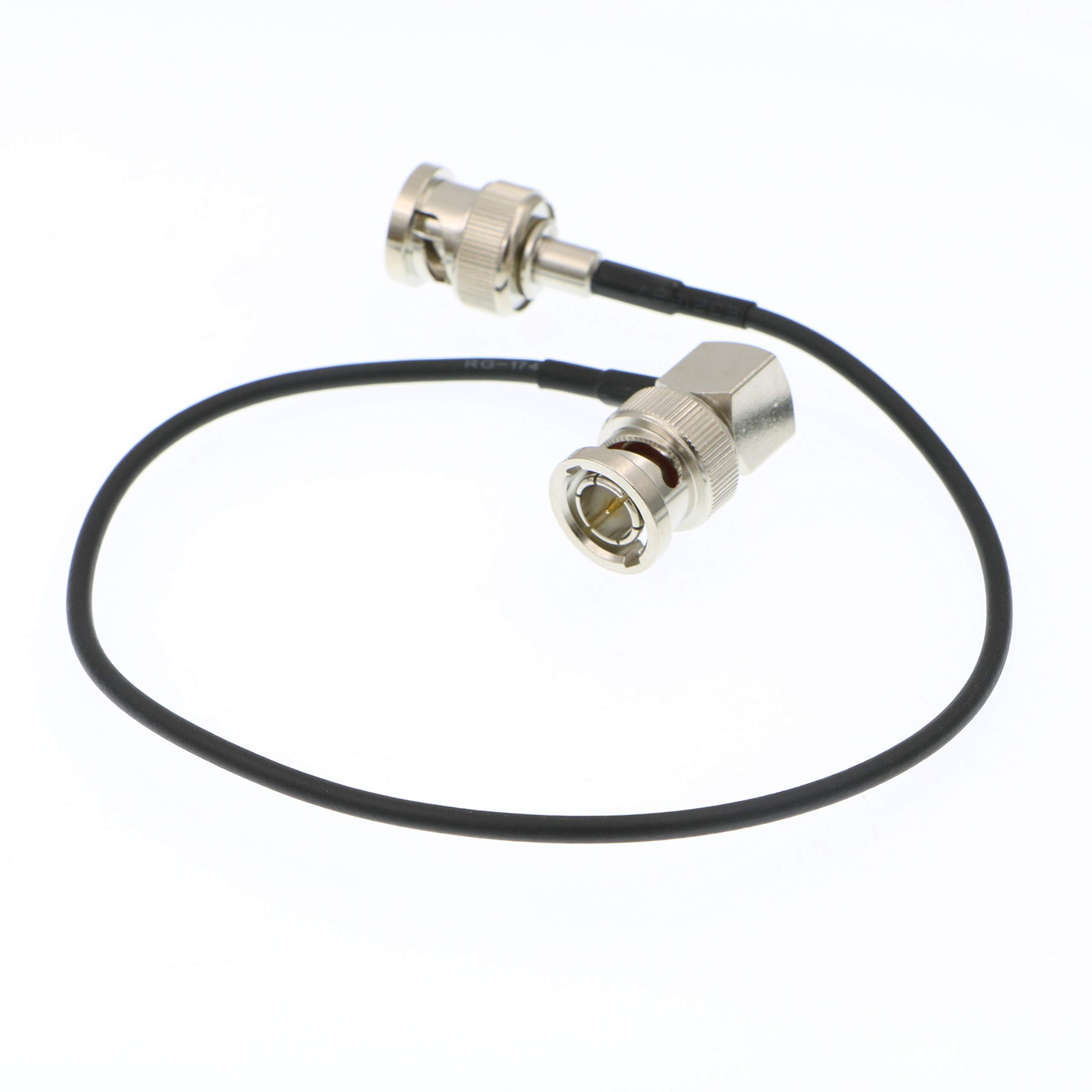 Alvin's Cables 3G SDI Cable BNC to BNC Cable Thin Flexible for Sony FS5| FS7| FX6, for Canon C300, Blackmagic URSA Camera, Atomos Ninja| Shogun Monitor, Right Angle 60CM| 2ft