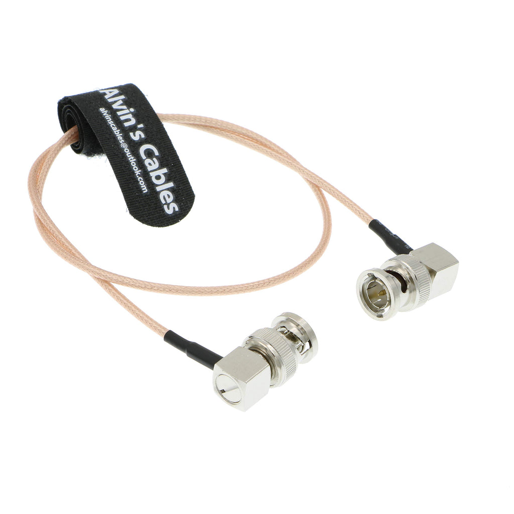 Alvin's Cables 3G SDI Cable BNC to BNC Cable Thin Flexible for Sony FS5| FS7| FX6, for Canon C300, Blackmagic URSA Camera, Atomos Ninja| Shogun Monitor, Right Angle 60CM| 2ft