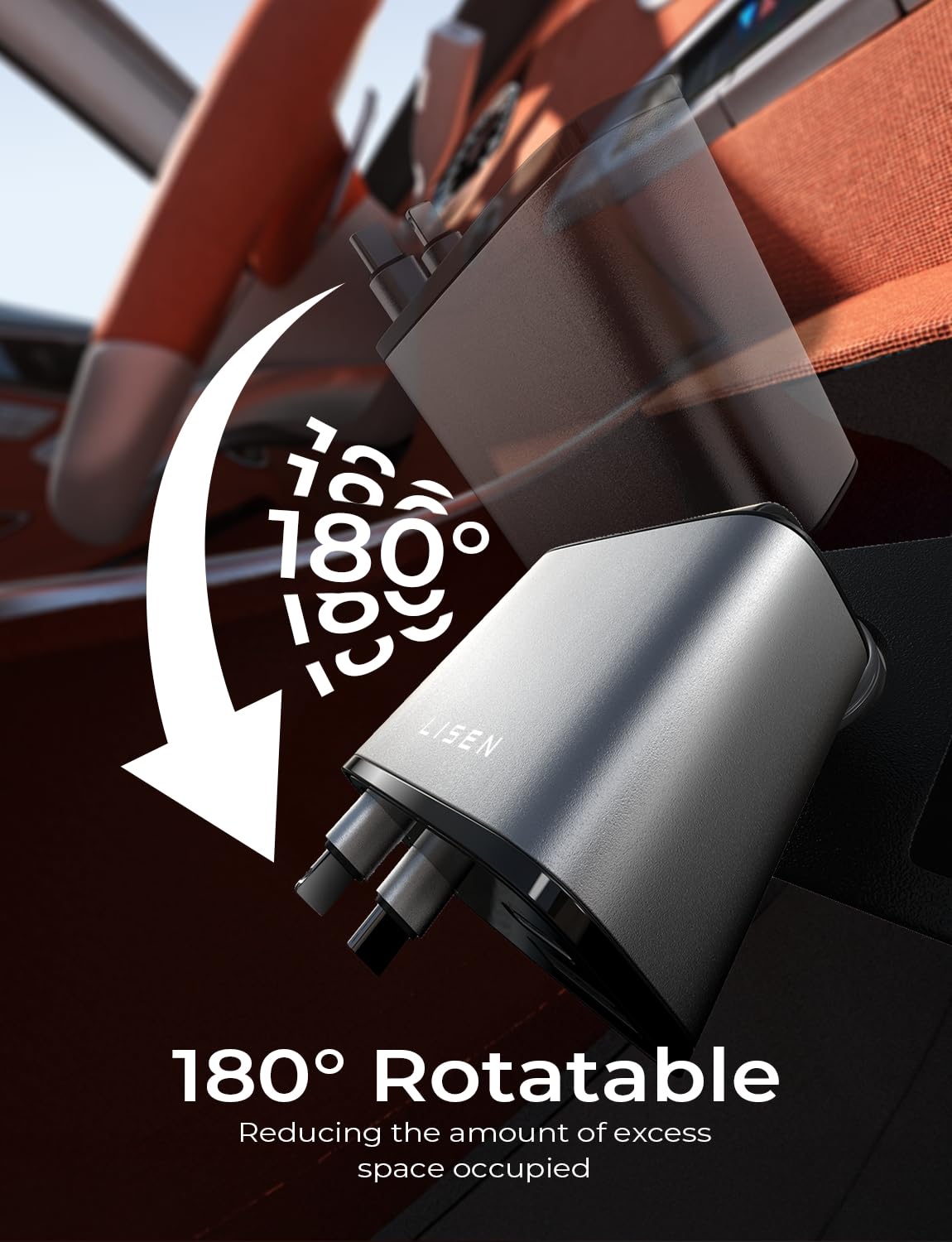LISEN einziehbares Auto-Ladegerät, Geschenke zum Muttertag 2026, 84W Auto-Ladegerät USB C Schnellladung, Geschenke für Mama Papa Ihn Sie, Reiseutensilien Autozubehör für Männer Frauen Geschenke für iPhone 17 16 15 14 13
