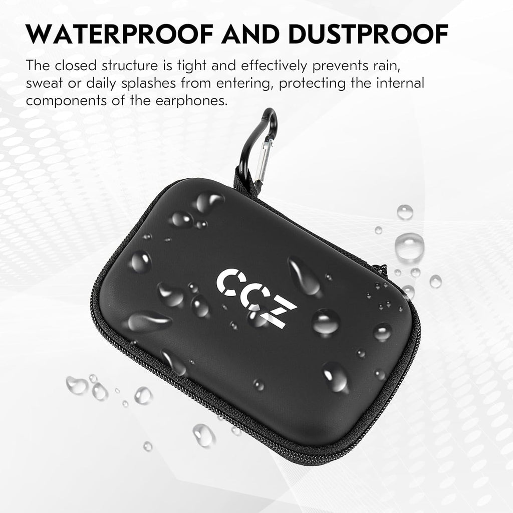 KZ ZS10 Pro IEM 入耳式监听器盒，带登山扣的 CCZ ZC02 耳机盒，适用于 CCA CRA、Shure SE215、Moondrop Chu、CCZ Melody、KBEAR KS1 的 EVA 旅行收纳包