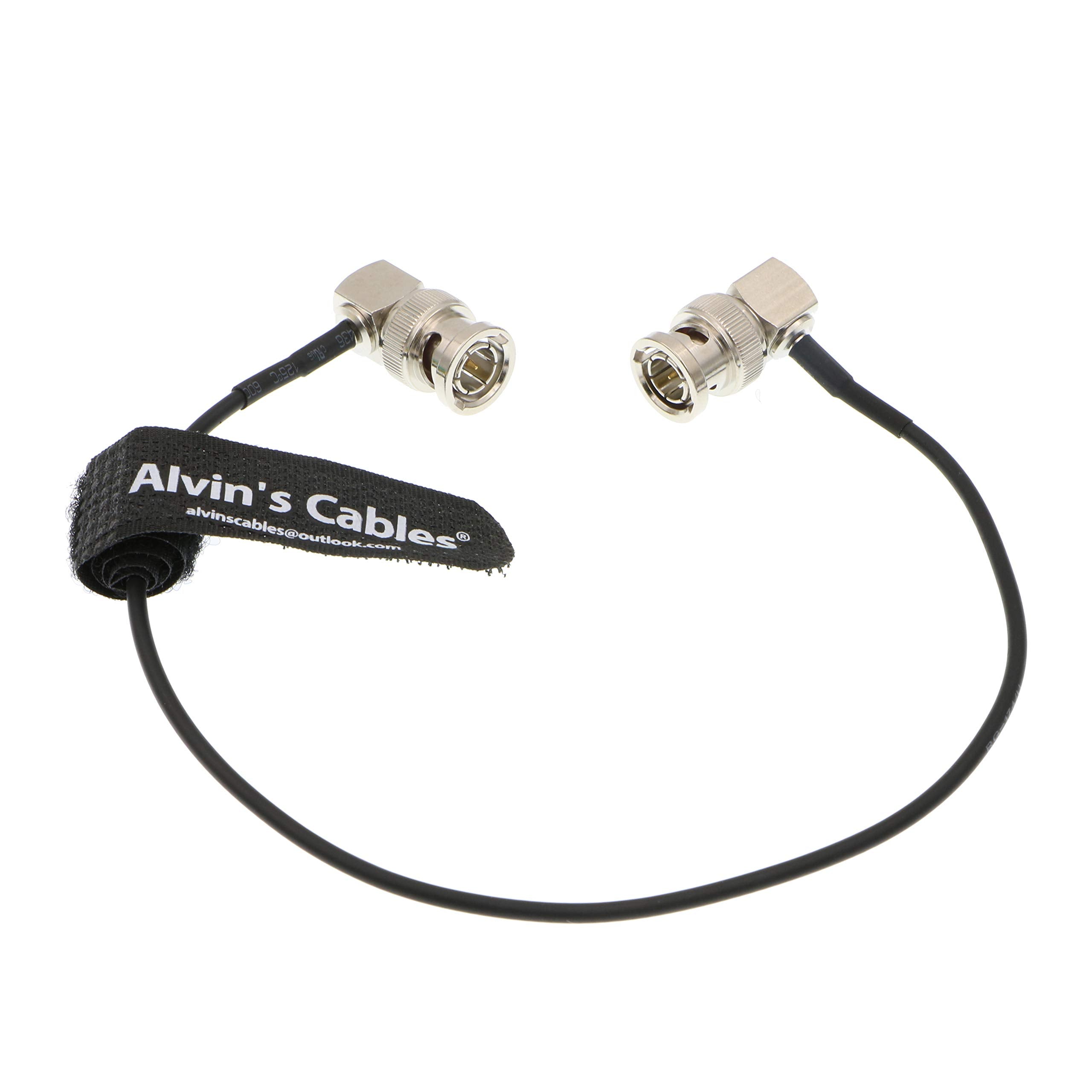 Alvin's Cables 3G SDI Cable BNC to BNC Cable Thin Flexible for Sony FS5| FS7| FX6, for Canon C300, Blackmagic URSA Camera, Atomos Ninja| Shogun Monitor, Right Angle 60CM| 2ft