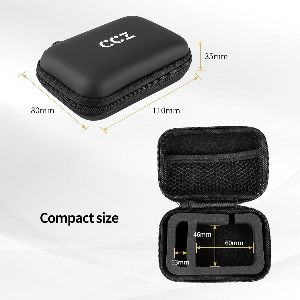 KZ ZS10 Pro IEM 入耳式监听器盒，带登山扣的 CCZ ZC02 耳机盒，适用于 CCA CRA、Shure SE215、Moondrop Chu、CCZ Melody、KBEAR KS1 的 EVA 旅行收纳包