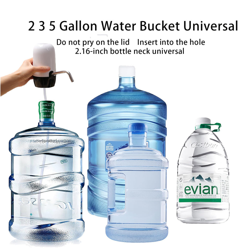 Echte Dual-Wasserpumpe 5 Gallonen Wasserspender, tragbarer Wasserkrug mit hoher Batteriekapazität, USB-Ladefunktion, einfach zu bedienender Wasserspender für 5-Gallonen-Flaschen Camping