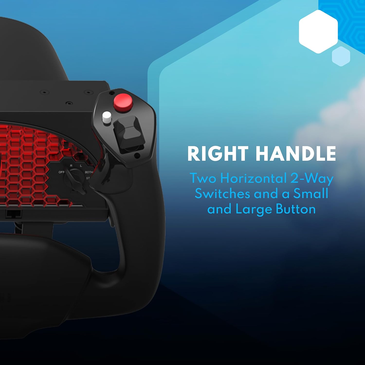 Honeycomb Alpha Flight Controls Yoke & Switch Panel — Flight Simulator Yoke w/ 180° Rotation, Steel Shaft, Ignition Switch, Fully-Equipped Handles, Dual Mounting — Compatible w/PC & Mac