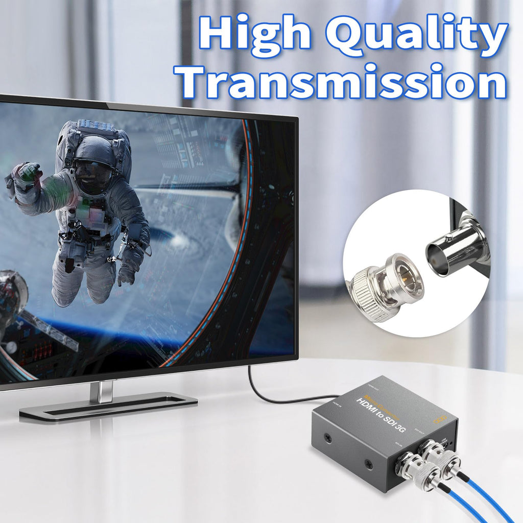 كابل فيديو Superbat بطول 2 قدم BNC ذكر إلى ذكر HD HDSDI 3G 4K 6K لمحول مقسم شاشة محول تبديل، يدعم فيديو HD-SDI/3G-SDI (عبوة من قطعتين)