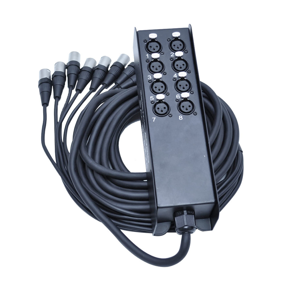 Seismic Audio Speakers 12 Channel Low Profile XLR Send Circuit Board Snake Cable, XLR Splitter Cable, 100 Feet