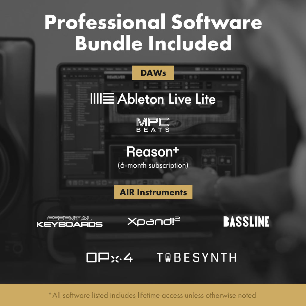 M-AUDIO M-Track Duo USB Audio Interface zum Aufnehmen, Streamen und Podcasting mit zwei XLR-, Line- und DI-Eingängen sowie einer Software-Suite