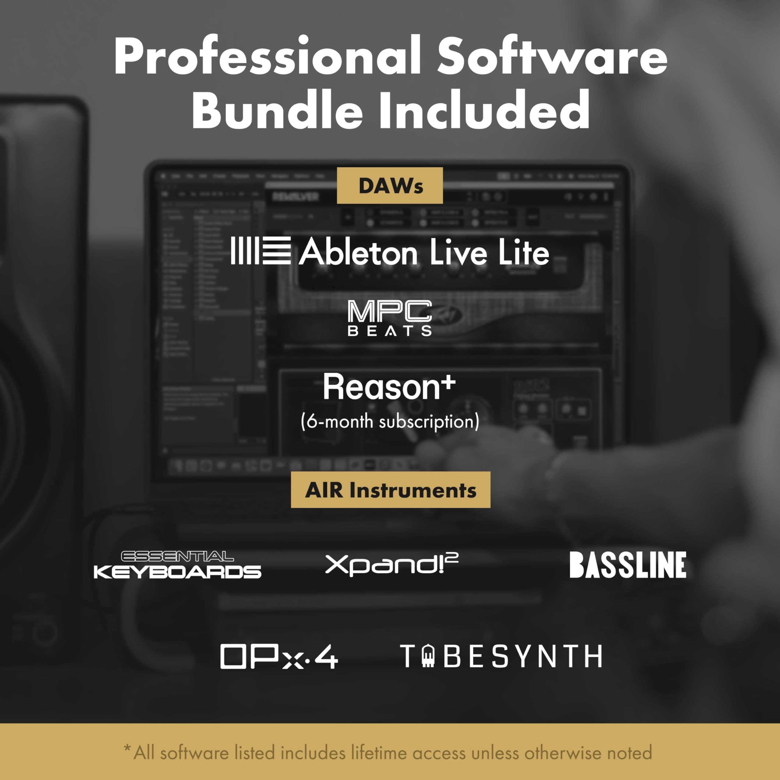 M-AUDIO M-Track Duo USB Audio Interface zum Aufnehmen, Streamen und Podcasting mit zwei XLR-, Line- und DI-Eingängen sowie einer Software-Suite
